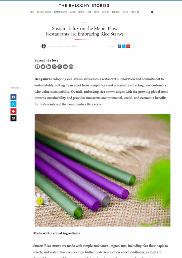 Sustainability on the Menu: How Restaurants are Embracing Rice Straws